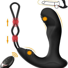 Load image into Gallery viewer, Men's wireless remote control backyard bead pulling 9-frequency vibrating anal plug prostate toy