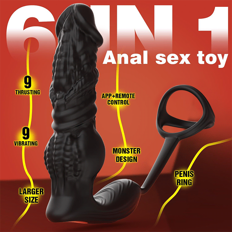 【Upgrade APP Control】Secure Pleasure Elite Fast Thrusting 6-in-1 Prostate Massager with Remote Control
