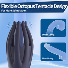 Load image into Gallery viewer, Male Vibrator Sex Toys - Magnetic Penis Vibrator with 10 Modes Vibration, 3-in-1 Penis Massager for Masturbation Prolong Endurance and Massage, Blue Silicone Waterproof Mens Vibrator