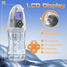 Load image into Gallery viewer, Rogen - Fully Transparent Vibrating Sucking Voice Male Mechanical Stroker