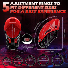 Load image into Gallery viewer, Chastity Cage Vibrator Sex Toýs for Man - Male Chastity Devices Sissy Cock Cage Sex Toyscouples for Couples with 10 Vibrations, BDSM Bondage Penis Exercise Train Adult Toy with 5 Sizes Ring 2 Keys